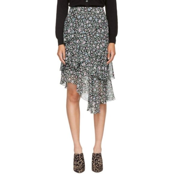 Isabel Marant Etoile Floral Jeezon Tiered Midi Skirt size 36 (fits small/med) - Picture 2 of 9